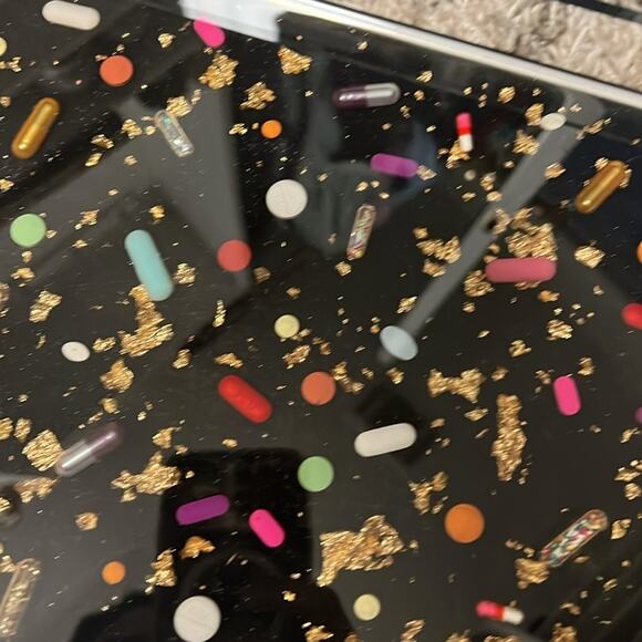 ART BY STEPHANIE ROBERTS black shimmer tray - Picture 2 of 5